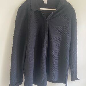 Chico's Black Textured Sweater